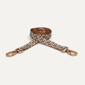 DOGGUO Hondenriem - DG print - Bruin/Blauw