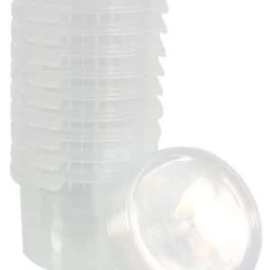 Merkloos Emmer Pp Rond Zonder Hengsel Incl Glasheldere Deksel