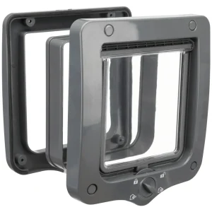 Trixie 4-Weg Kattenluik Inclusief Tunnelstuk Grijs