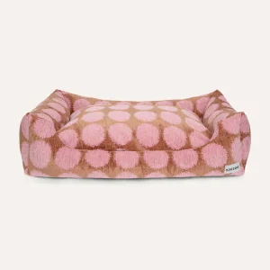 Dogguo hondenmand stip - roze/mokka