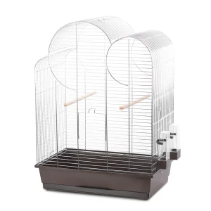 Vogelverblijf Natural Eliza Bruin/zinc en Wit