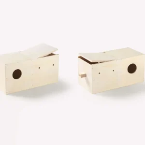 Fauna Houten agaporniden nestkast gat links of rechts