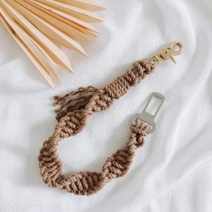Autogordel macramé spiraal