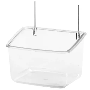 2 GR Voerbak transparant met haakjes Art 015