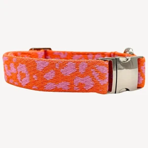Panter - Oranje/Roze - Halsband Hond