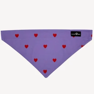 Hearts - Paars - Bandana Hond