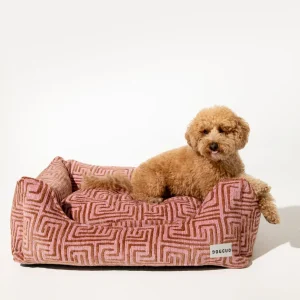 Dogguo hondenmand doolhof - bruin/roze