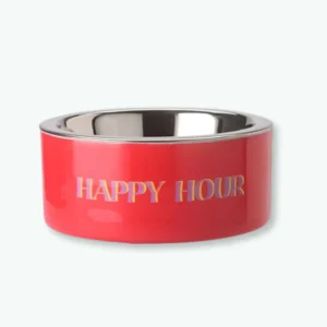 Love Pets Bowl S Happy Hour Neon Red