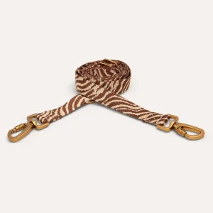 DOGGUO Hondenriem - zebra print - beige/bruin